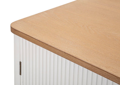 Armoire en bois blanc avec tiroirs – Rangement Matera