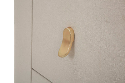 Table de chevet crème avec tiroir – Table de chevet beauté