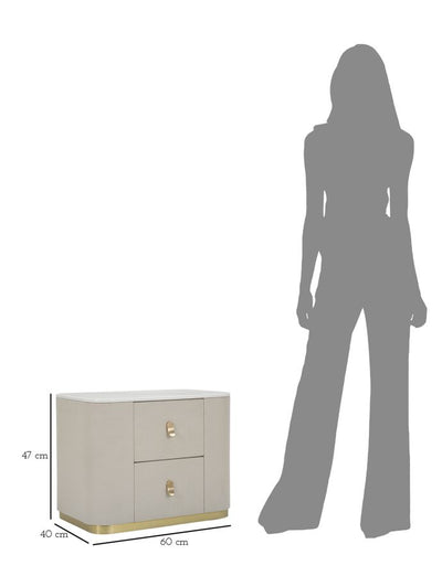 Table de chevet crème avec tiroir – Table de chevet beauté