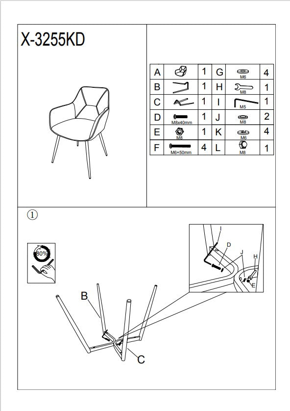 Chaise vert armée avec pieds en métal noir (paire)