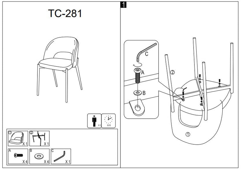 Paire de chaises grises avec pieds en métal noir, design années 70