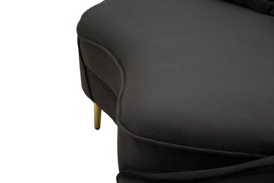 Canapé 3 places en tissu noir avec coussins – Canapé moderne Oslo