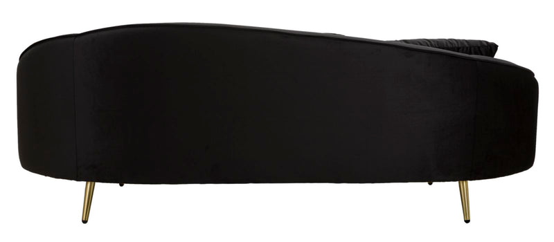 Canapé 3 places en tissu noir avec coussins – Canapé moderne Oslo