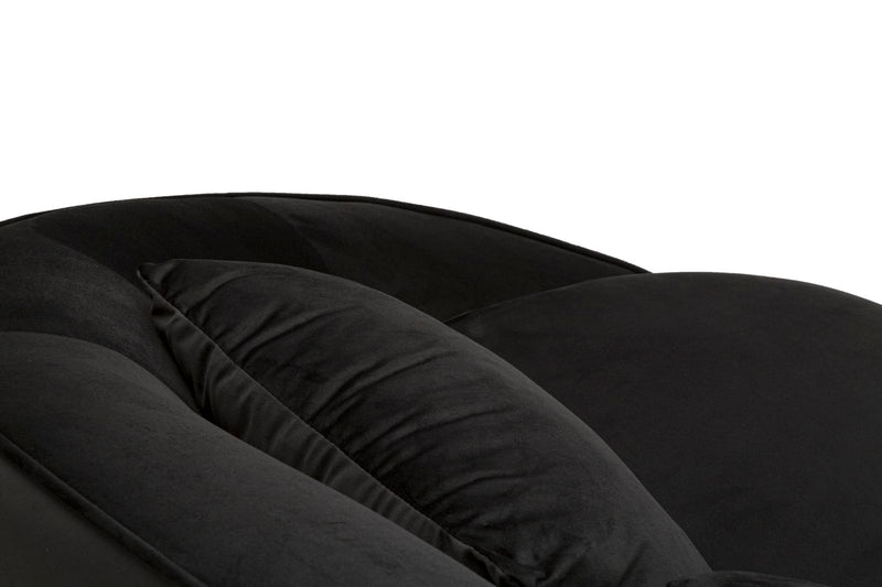 Canapé 3 places en tissu noir avec coussins – Canapé moderne Oslo