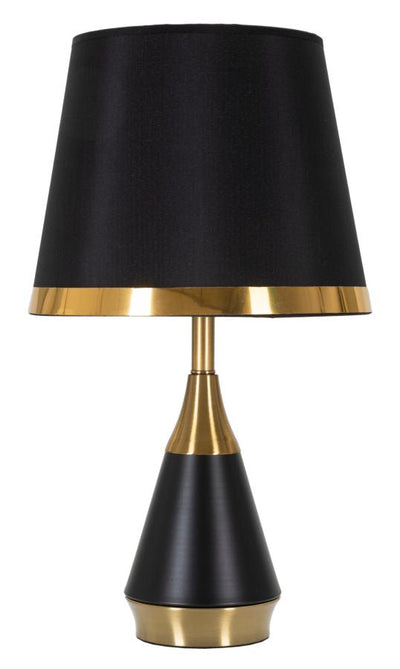 Lampe de table de luxe dorée et noire