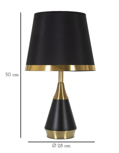 Lampe de table de luxe dorée et noire