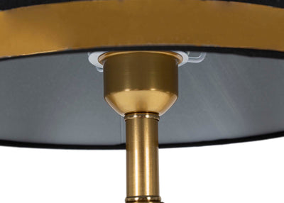 Lampe de table de luxe dorée et noire