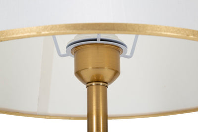 Lampe de table de luxe dorée et blanche