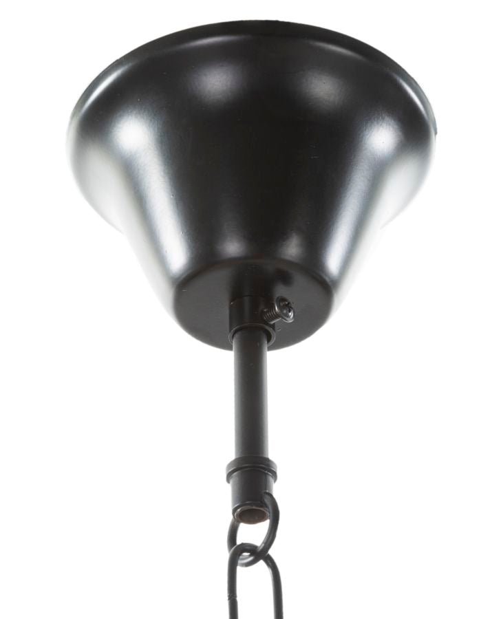 Plafonnier rond en corde avec structure métallique – Collection Circle