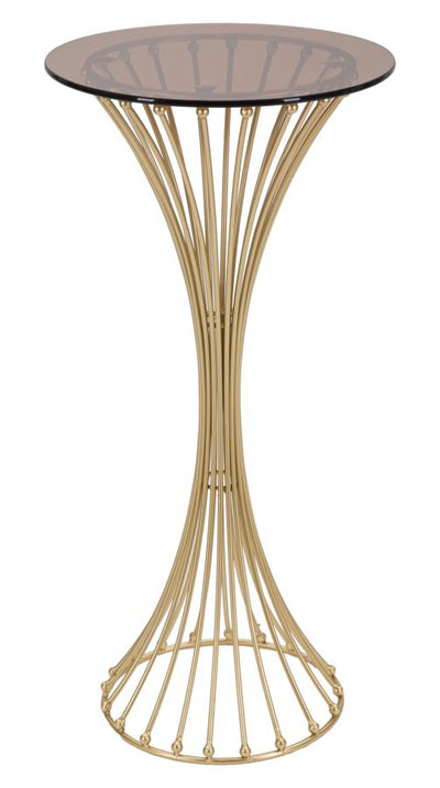 Table à piètement métallique doré avec base décorative – Style moderne Centur