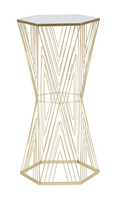 Table à piètement métallique doré – Lines 6 Modern Design