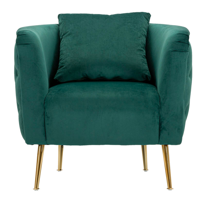 Fauteuil en velours vert émeraude – Fauteuil d&