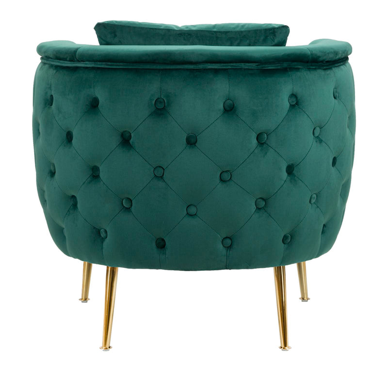 Fauteuil en velours vert émeraude – Fauteuil d&
