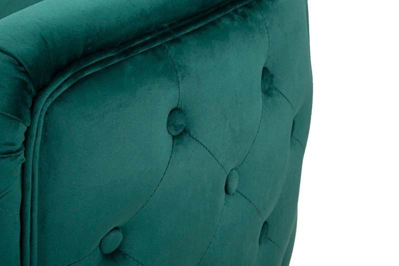 Fauteuil en velours vert émeraude – Fauteuil d&