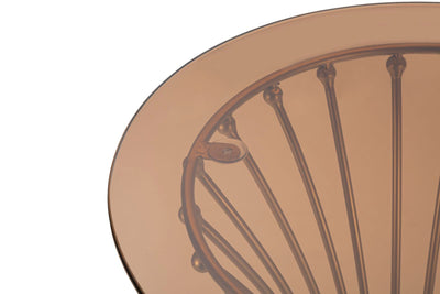 Table à piètement métallique doré avec base décorative – Style moderne Centur