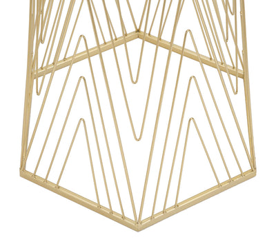 Table à piètement métallique doré – Lines 6 Modern Design