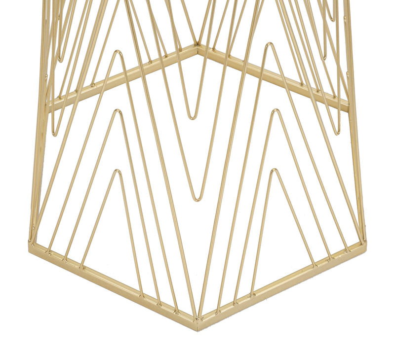 Table à piètement métallique doré – Lines 6 Modern Design