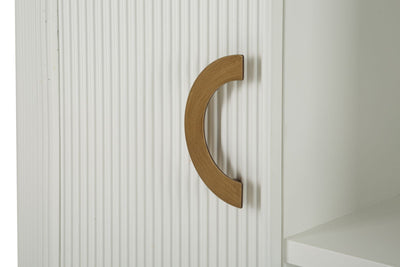 Armoire blanche avec accents en bois – Meubles de rangement Tolosa