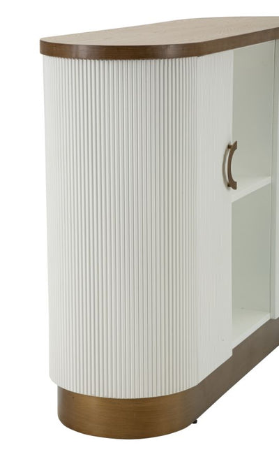 Armoire blanche avec accents en bois – Meubles de rangement Tolosa