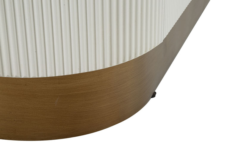 Armoire blanche avec accents en bois – Meubles de rangement Tolosa