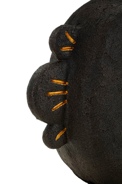 Lampe de table de style tribal marron avec pied décoratif – Accent moderne