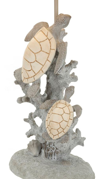 Lampe de table avec sculpture de pieuvre dorée et abat-jour blanc – Accent artistique