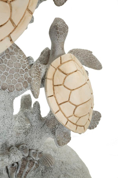 Lampe de table avec sculpture de pieuvre dorée et abat-jour blanc – Accent artistique