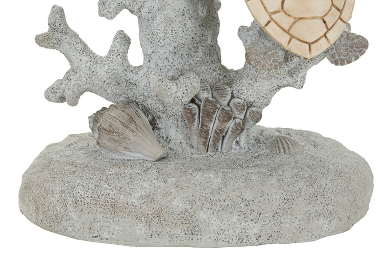 Lampe de table avec sculpture de pieuvre dorée et abat-jour blanc – Accent artistique