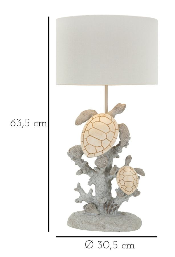 Lampe de table avec sculpture de pieuvre dorée et abat-jour blanc – Accent artistique