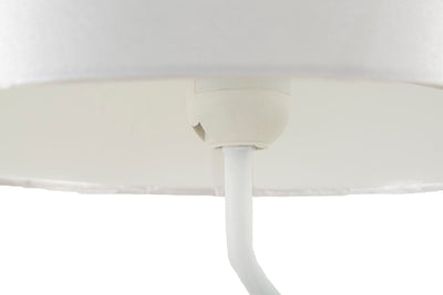 Lampe de table sculpturale dorée avec abat-jour en tissu – Style contemporain