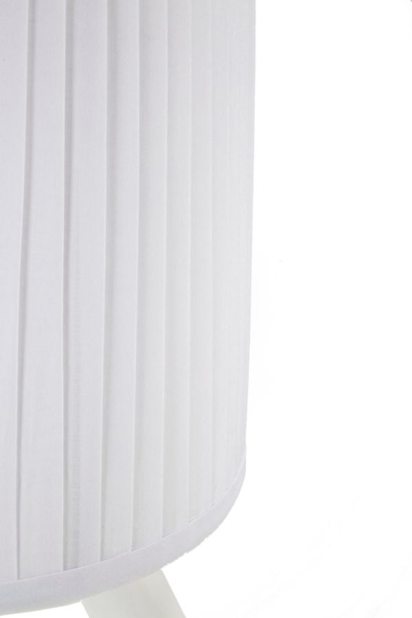 Lampe de table blanche avec sculpture de ballet et abat-jour en tissu – Artistic Accent