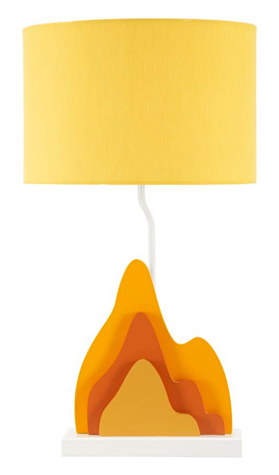 Lampe de table moderne jaune avec abat-jour en tissu – Collection Color