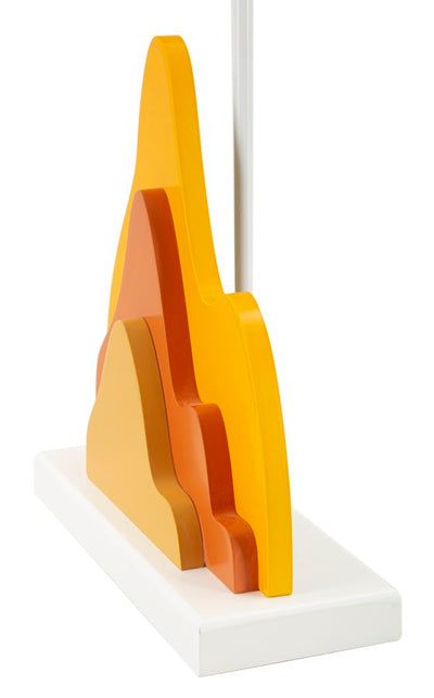 Lampe de table moderne jaune avec abat-jour en tissu – Collection Color