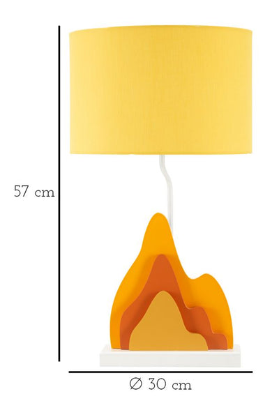 Lampe de table moderne jaune avec abat-jour en tissu – Collection Color