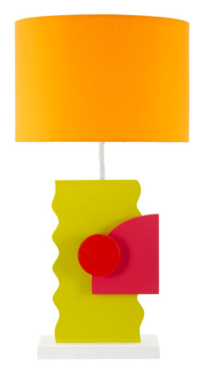 Lampe de table moderne orange avec abat-jour en tissu – Collection Color