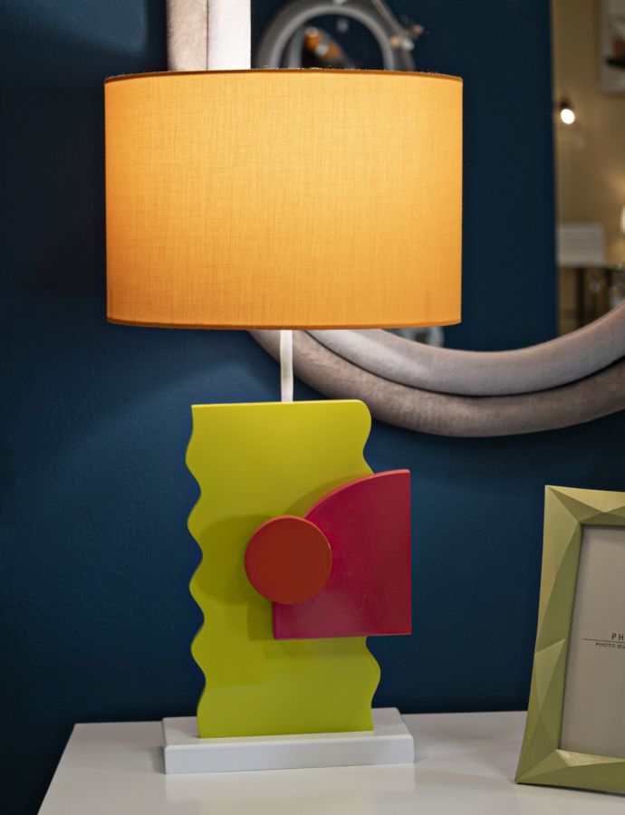 Lampe de table moderne orange avec abat-jour en tissu – Collection Color