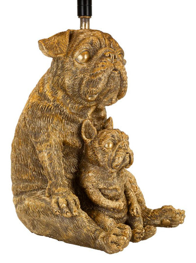 Lampe de table sculpture lapin dorée avec abat-jour blanc – Accent moderne