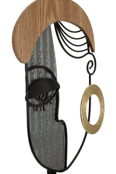 Lampe de table sculpturale argentée avec abat-jour en tissu – Picassy Design