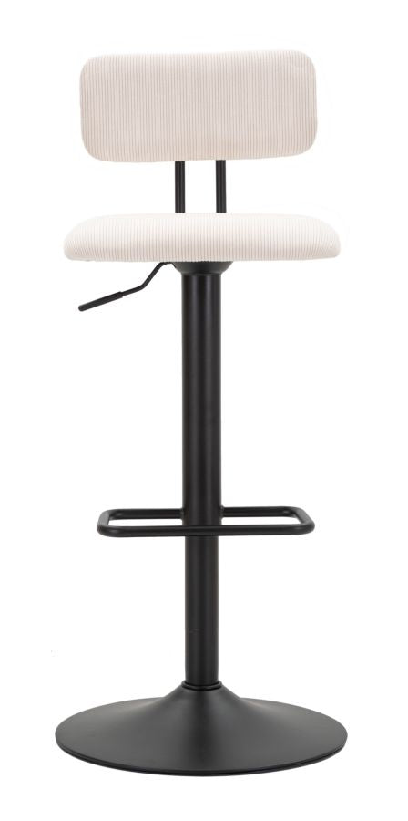 Tabouret de bar blanc réglable avec élévateur – Collection Light
