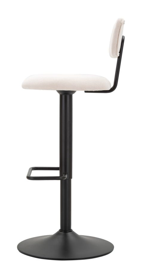 Tabouret de bar blanc réglable avec élévateur – Collection Light