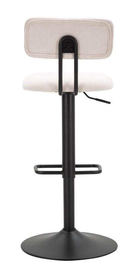 Tabouret de bar blanc réglable avec élévateur – Collection Light