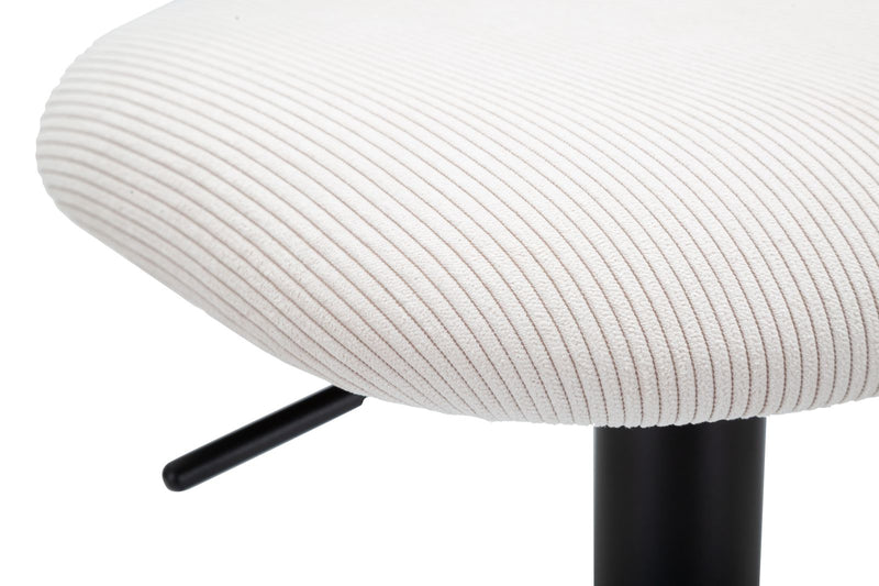 Tabouret de bar blanc réglable avec élévateur – Collection Light