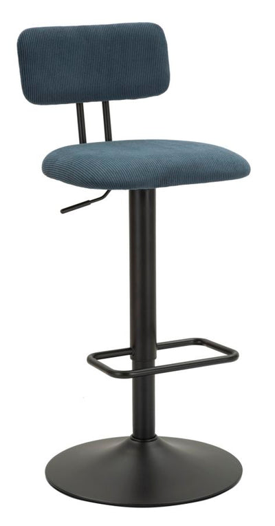 Tabouret de bar réglable bleu marine avec mécanisme de levage – Light Collection