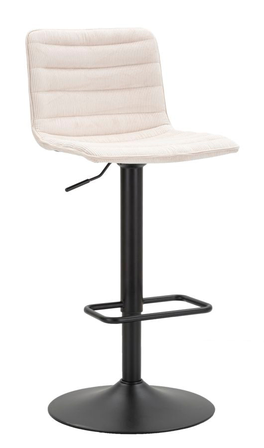 Tabouret de bar blanc réglable avec mécanisme de levage – High Collection
