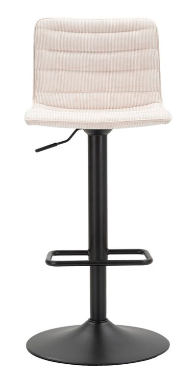 Tabouret de bar blanc réglable avec mécanisme de levage – High Collection
