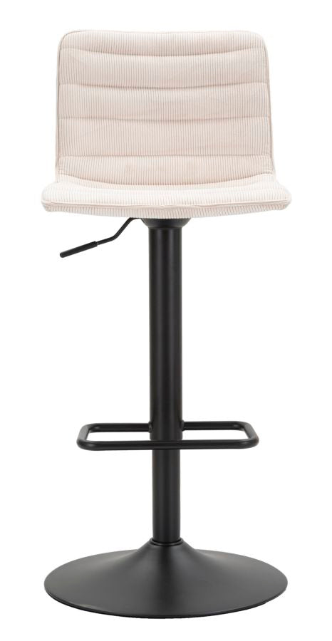 Tabouret de bar blanc réglable avec mécanisme de levage – High Collection