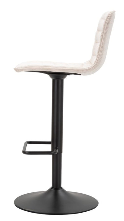 Tabouret de bar blanc réglable avec mécanisme de levage – High Collection