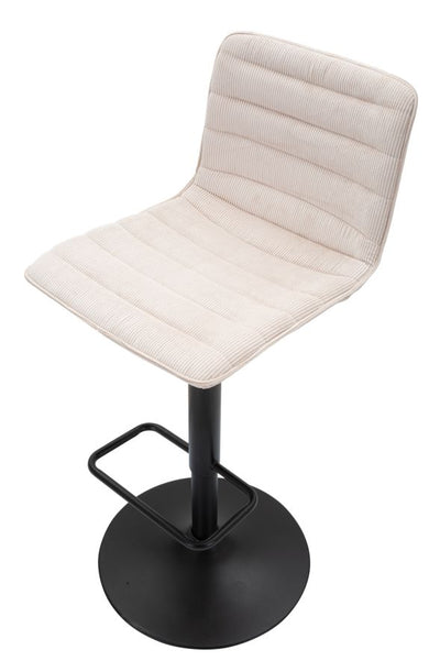 Tabouret de bar blanc réglable avec mécanisme de levage – High Collection