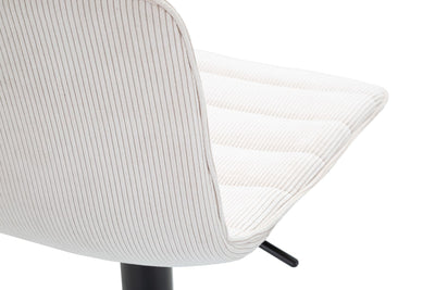 Tabouret de bar blanc réglable avec mécanisme de levage – High Collection