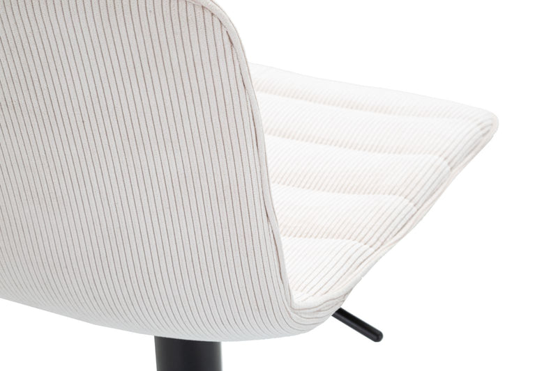 Tabouret de bar blanc réglable avec mécanisme de levage – High Collection